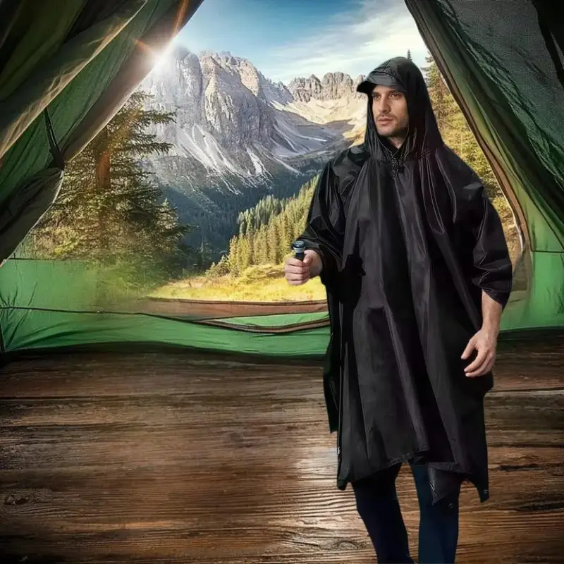 

Rain Coat Travel Raincoat Waterproof Rain Poncho Hooded Sun Shelter For Outdoor Camping Hiking Fishing Cycling Climbing
