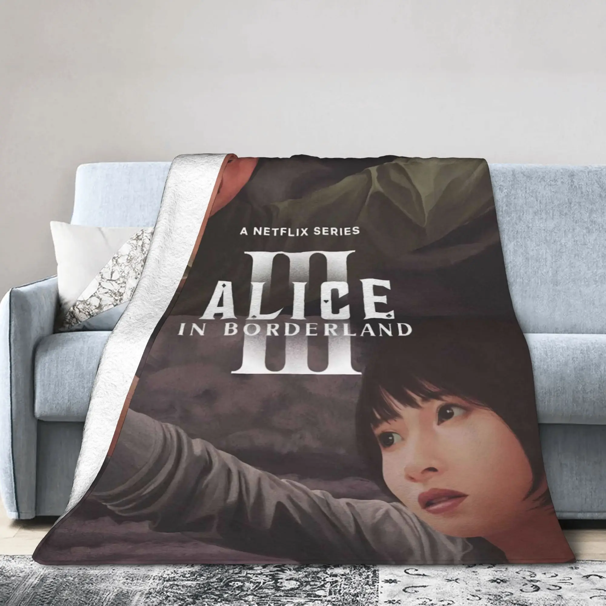 Alices in borderland cobertor de pelúcia crianças flanela lance cobertor para sofá cadeira sofá cama macio personalizado colcha ideia presente