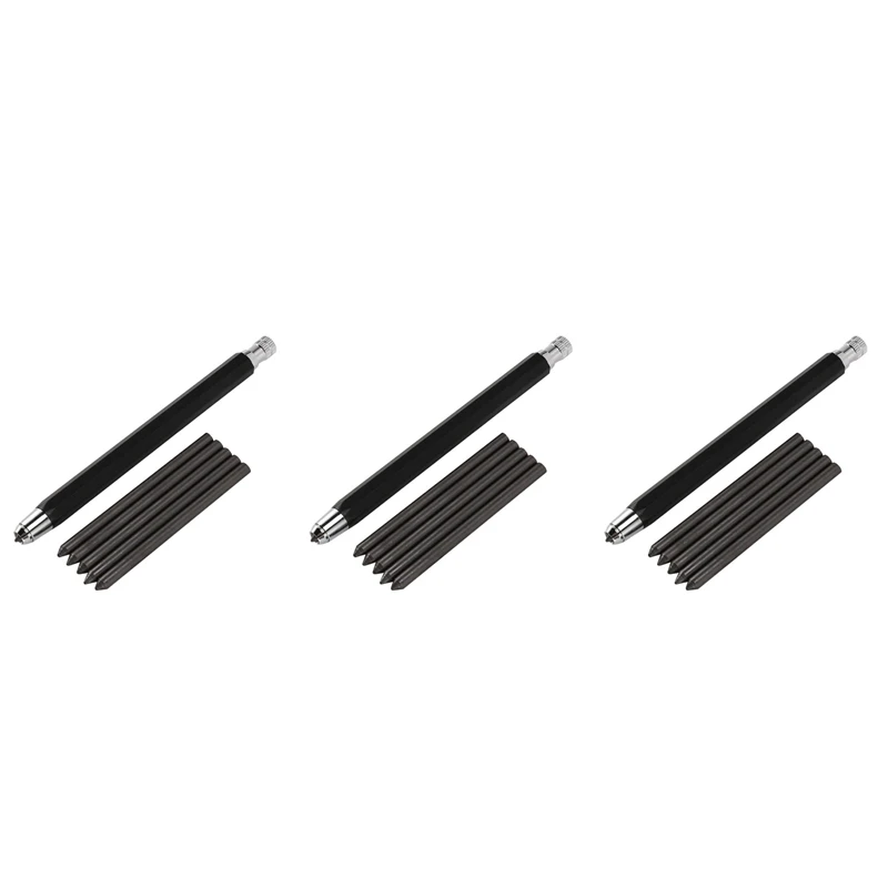 3 Set 5.6Mm Metalen Loodhouder Automatische Mechanische Grafietpotlood Voor Het Tekenen Van Arcering Crafting Art Schetsen