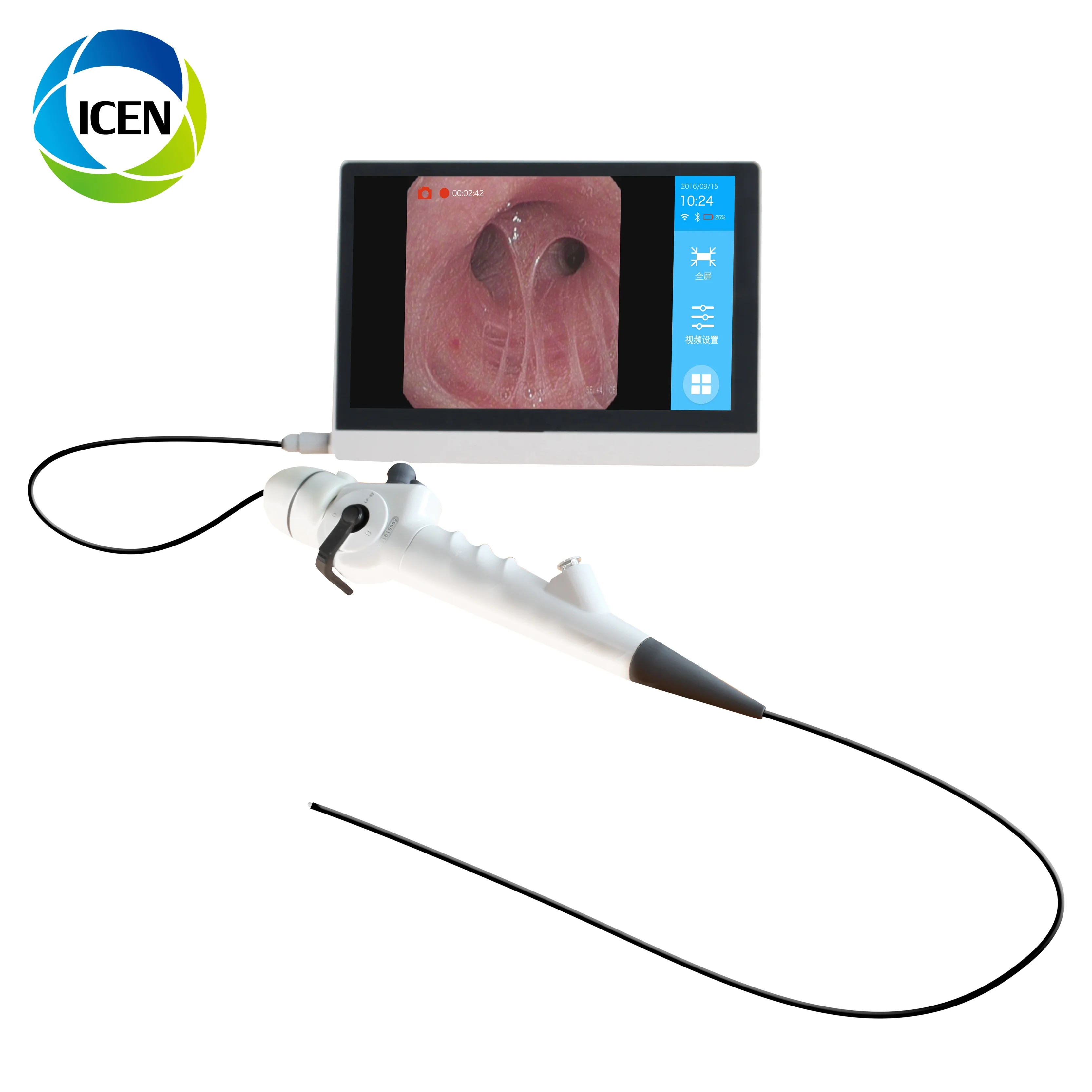 Portable Flexible Video endoscopes Intubation Flexible ENTs  With Camera Laryngoscopess