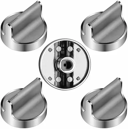 

TOMOON W10594481 Gas Stove Knob for Whirlpool, Stainless Steel Replacement WPW10594481