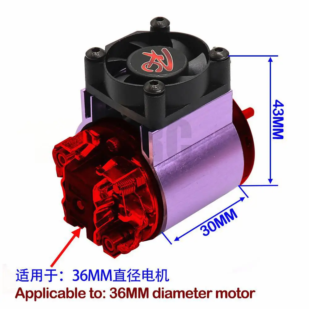 

Rc Parts Motor Radiator + 1:10 Hsp Trx-4 Trx-6 Scx10 Rc 540 550 36mm Size Motor Radiator Thermal Induction Dual Cooling Fan