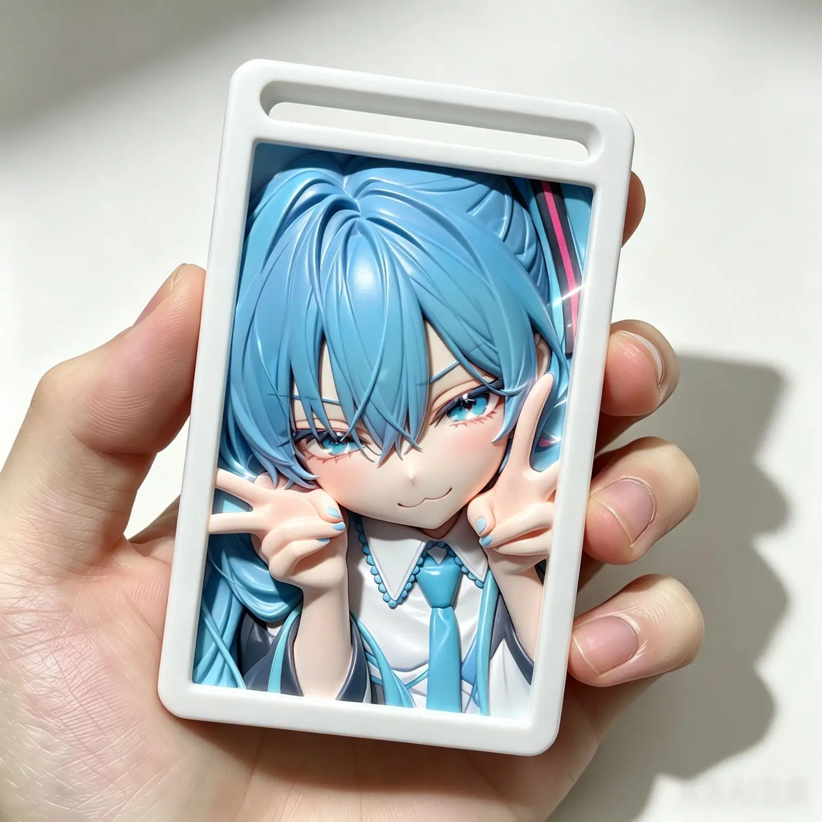 Hatsune Miku 3D-Relief-Kartenhalter Anime-Figur Stereoskopisch Geprägte Buskartenhülle Studenten-Campusausweis Wasserkartenetui