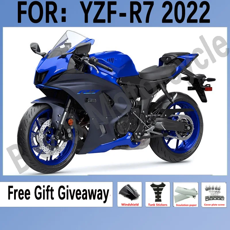 

New ABS Motorcycle Fairings Kit Fit for YAMAHA YZF-R7 2022 2023 2024 R7 2022 Bodywork Fairings Set Blue Black