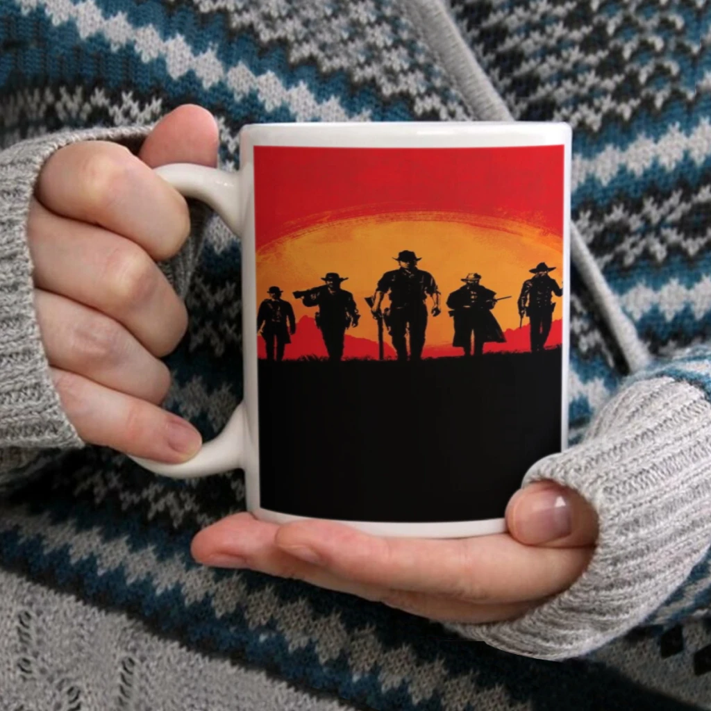 Game TV-Red-Dead-Redemption Coffee Mug 11oz Fun Ceramic Coffee Tea Cocoa Cup Handle Tea Drink Cup