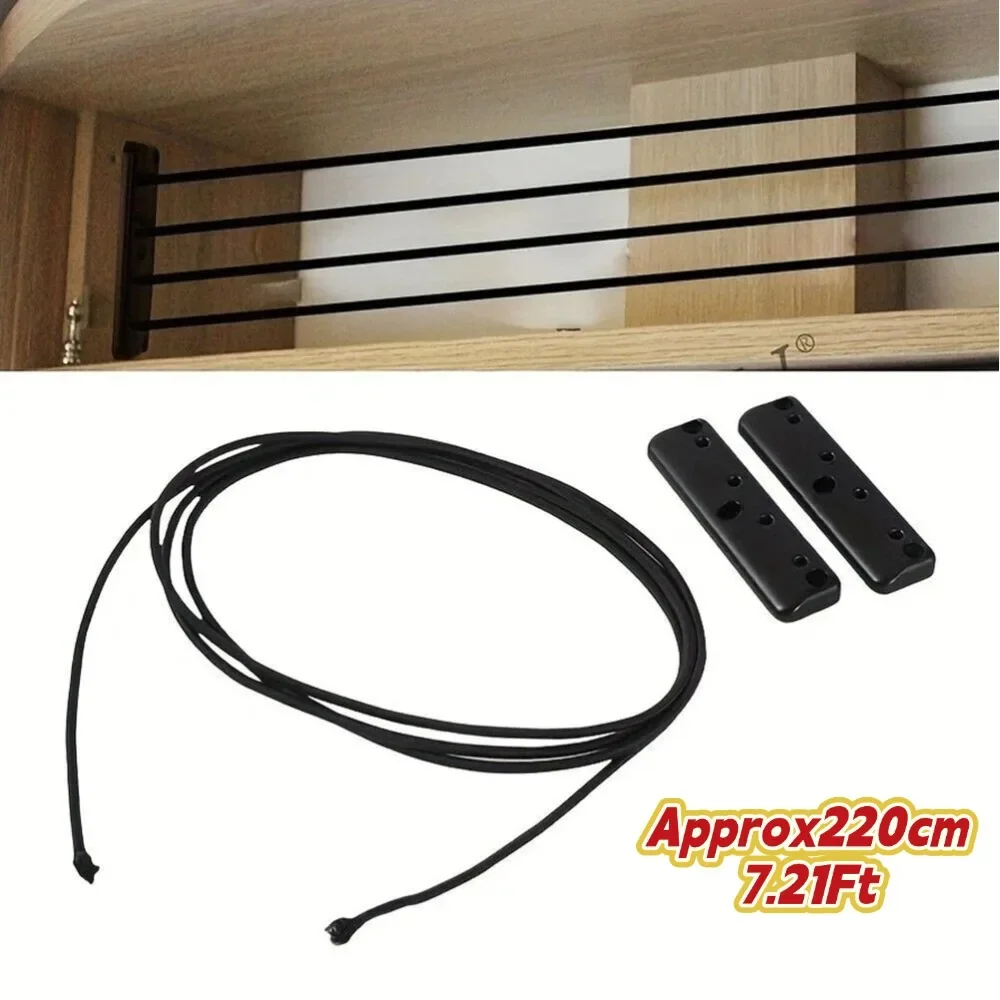 220cm RV Cabinet Cargo Net Camper Trunk Trailer Side Cargo Luggage Elastic Storage Net Mesh Pocket Organizer