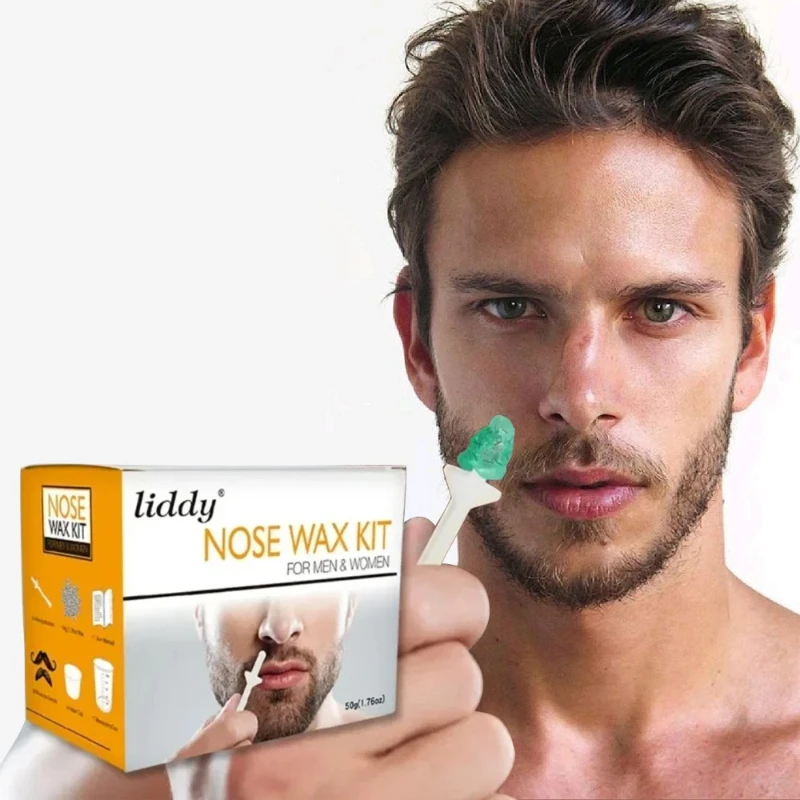 Painless Nose and Ear Hair Removal Wax Immersion Pot Hair Removal Wax Set for Both Men and Women Hair Removal Bean Nose Cleaning