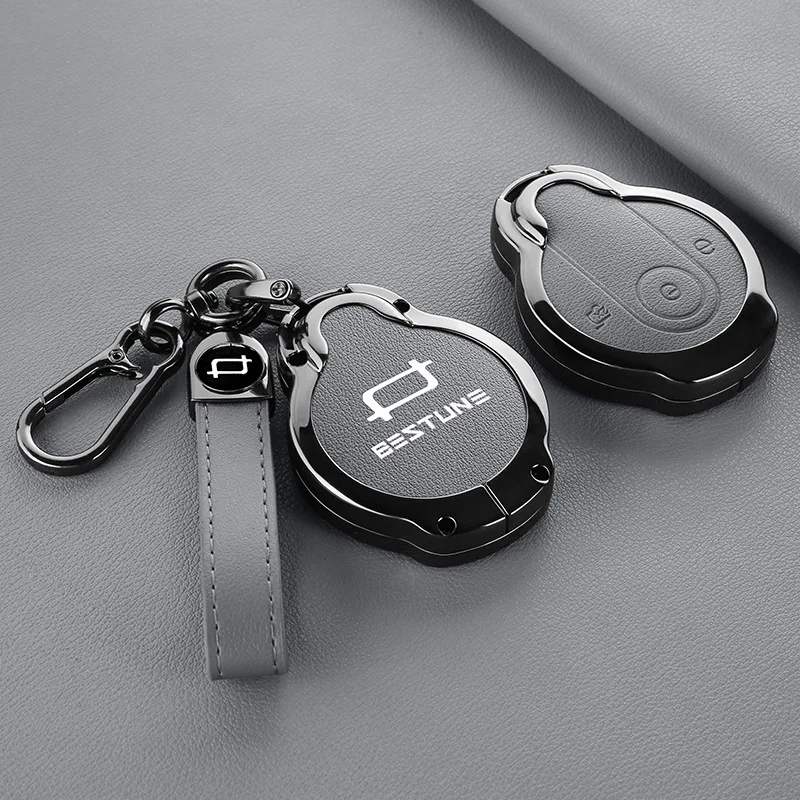 Premium Zinc Alloy Key Cover Case for Bestune Yueyi 03/Yueyi 07 (2025) - Protective Key Fob Shell Key Bag Chain