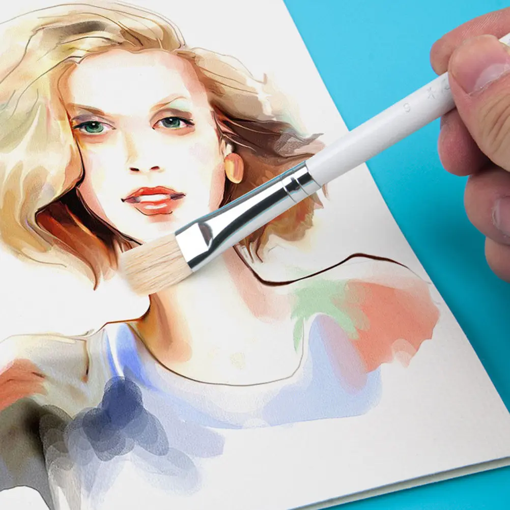 

12pcs Sheep Tail Paint Brushes Premium For Acrylic Watercolor Gouache Oil Painting Art Tools Drawing Pens Watercolor Painting