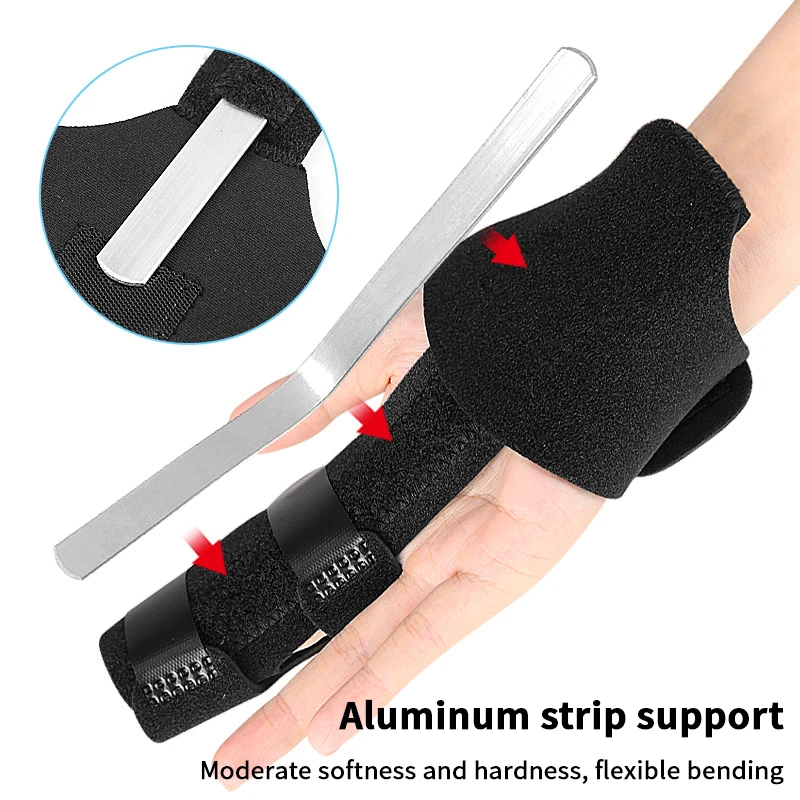 Adjustable Two Finger Brace Trigger Finger Splint Straighten Broken Bent Finger Thumb Mallet Splint Tenosynovitis Support