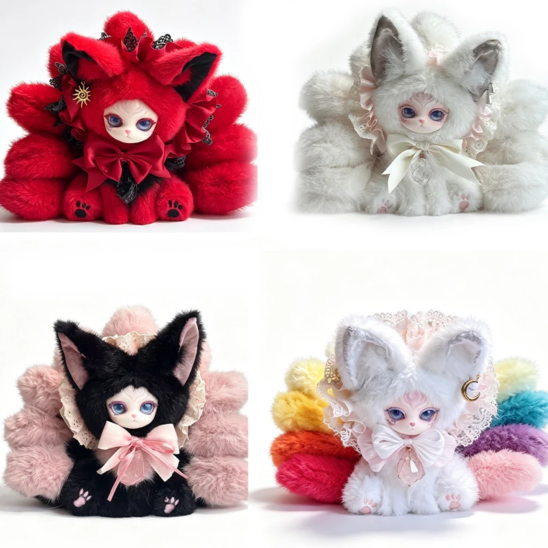 Caja Sorpresa de la Serie Auspicious Nine Tails Magic Crystal, Figura de Anime, Caja Misteriosa con Figura Adorable, Juguete de Moda, Adorno para Habitación, Muñeca Coleccionable, Regalo
