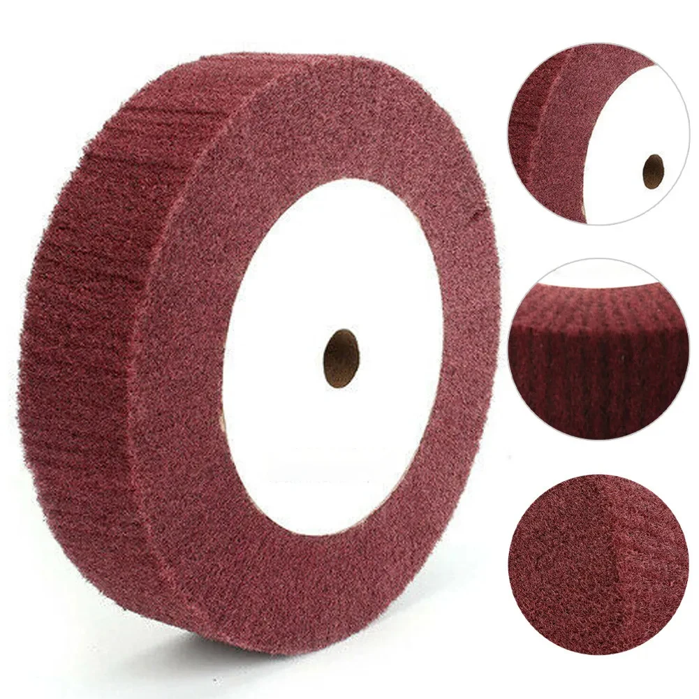 Nylon Fiber Flap Polishing Wheel Disc 150/200mm  Grit Non-Woven Abrasive Buffing Pad Abrasive Scouring Grinding Flap Wheel