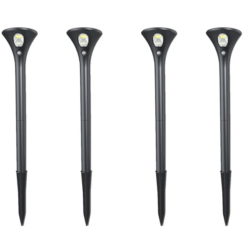 A62X مصابيح كشاف تعمل بالطاقة الشمسية في الهواء الطلق، 4 عبوات من مصابيح الطاقة الشمسية LED تعمل بالطاقة الشمسية في الهواء الطلق مع مستشعر حركة تشغيل/إيقاف تلقائي مقاوم للماء