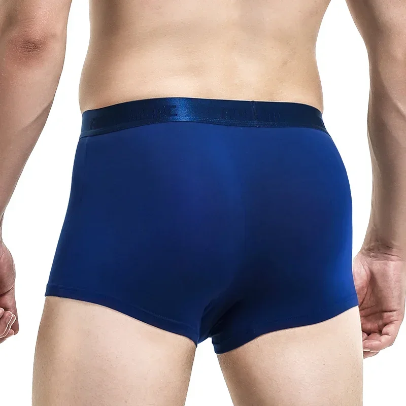 3 قطع من سراويل داخلية مقسمة للرجال ذات وضع الصفن من الحرير الجليدي للرجال سراويل داخلية مسطحة صيفية رفيعة قابلة للتنفس