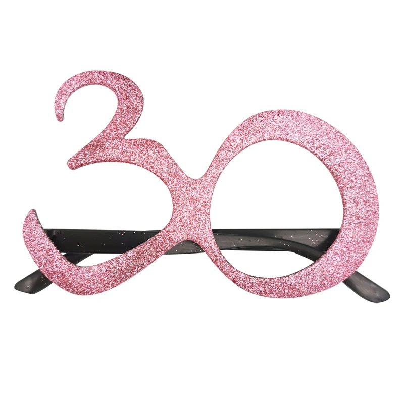 1 Packung Roségold 30., 40., 50., 60. Geburtstag Gläser Foto-Requisiten Jubiläum Erwachsenen-Geburtstag DIY Party-Dekoration