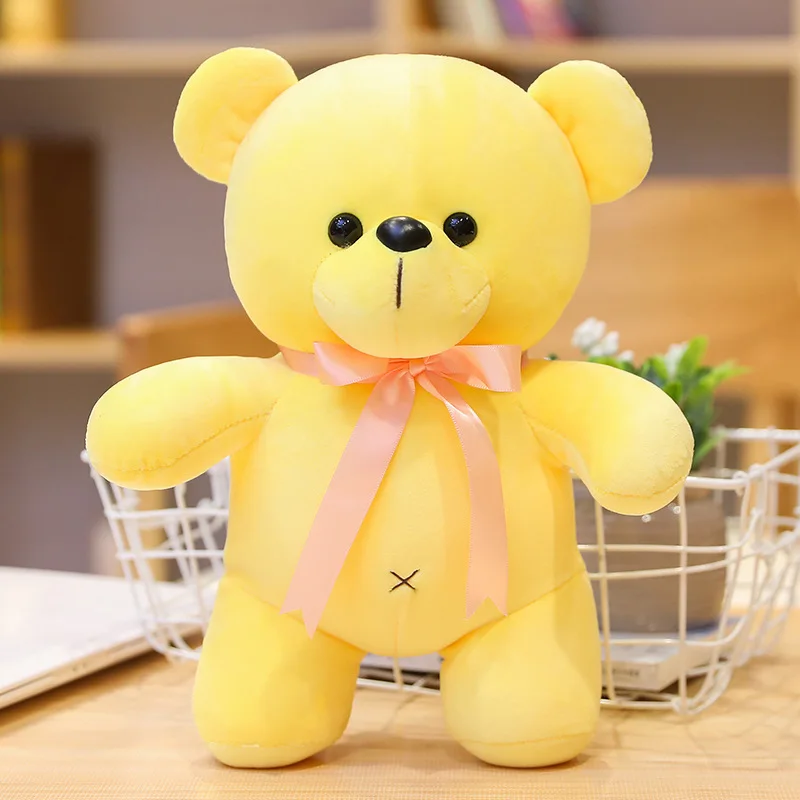 38cm Cute Bear Plush Doll Down Stuffed Animals Soft Bear Plush Toys Kawaii Room Decor Toys for Girls 5 To 7 Years Gifts for Kids