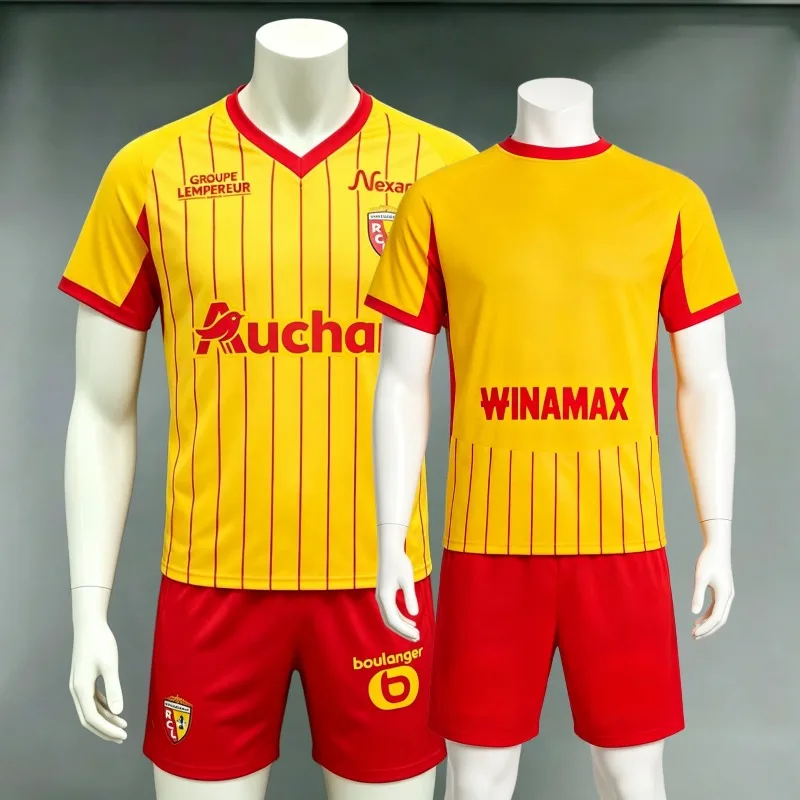 

France Les Sang Et or Soccer Jersey Set Men Kids Football Shirt Shorts Kit Adult Child Quick Dry Breathable Sports Uniforms