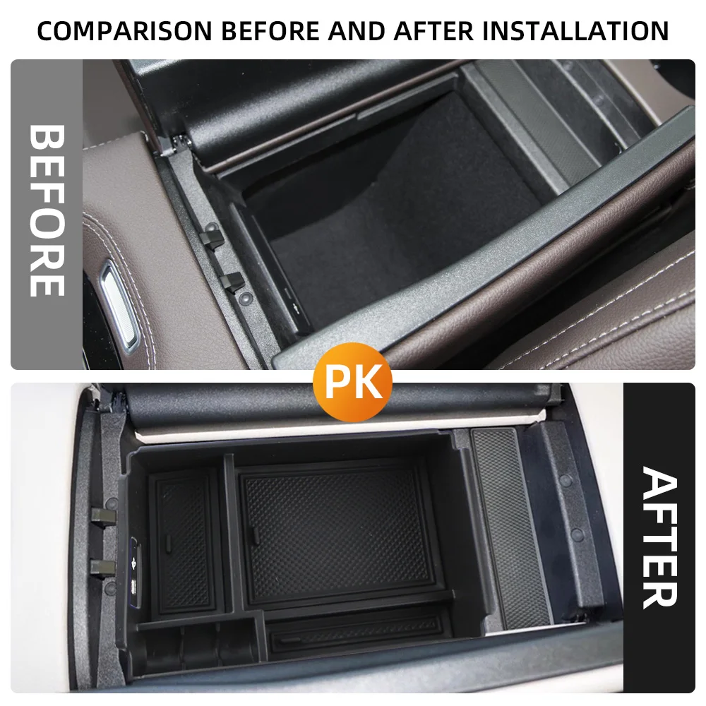 

Автомобильный ящик для хранения в подлокотнике для Mercedes Benz GLE Class W167 V167 350 450 400d 2020-2024, центральный держатель для перчаток, авто интерьер