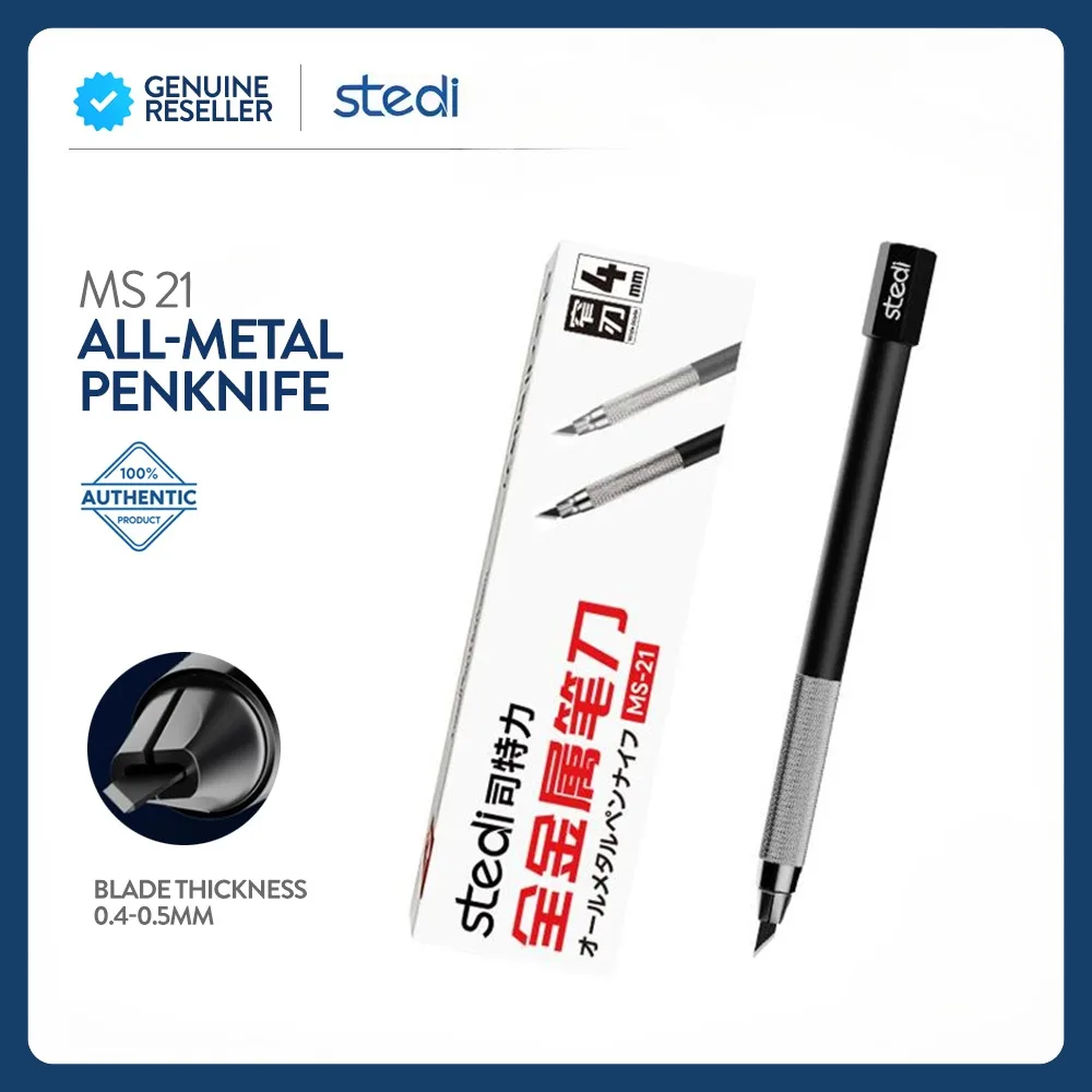 Stedi MS21 Coltello in metallo con lame Maschera in argilla Strumenti da taglio per nastro per Gundam Gunpla Costruzione di modelli Strumenti artigianali per hobby Coltello fai da te