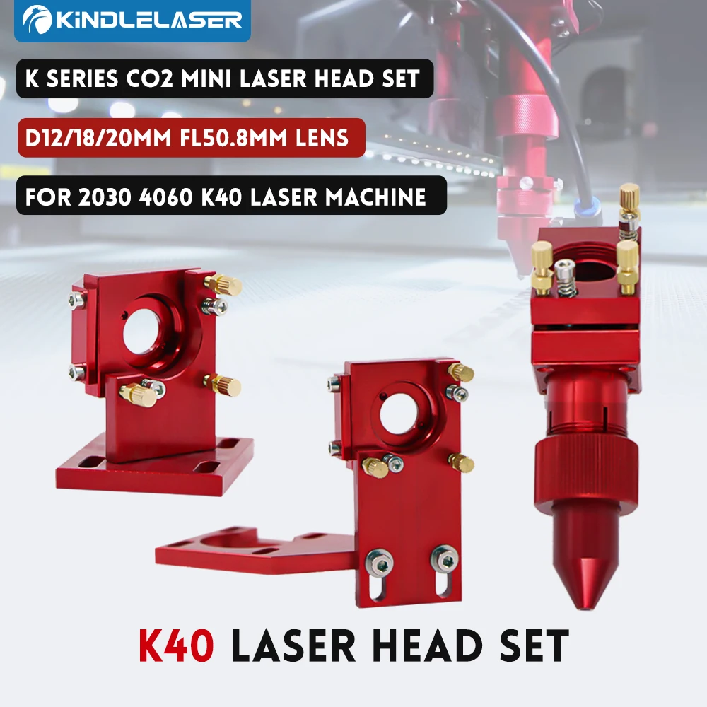 KINDLELASER K Series CO2 Mini Set di teste Laser D12/18/20mm FL50.8mm obiettivo per macchina da taglio per incisione Laser 2030 4060 K40