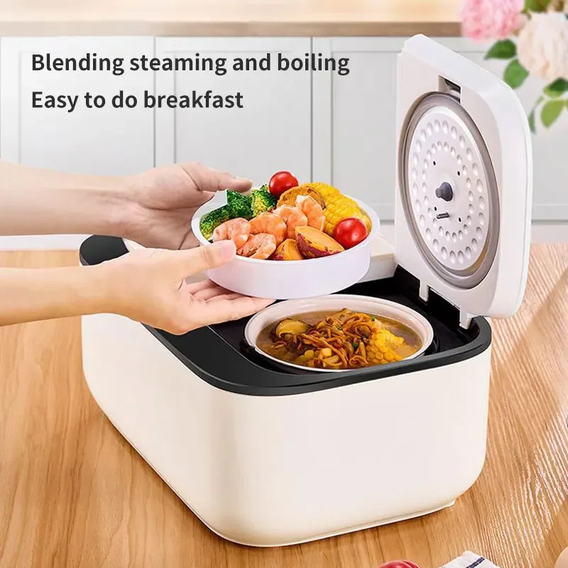 New Design Electric Rice Cooker 5 Litre With Ceramic Glaze Inner Liner Microwaveable Double Pot Rice Cooker