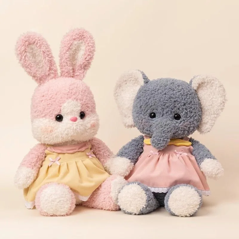 Healing Forest Run Rabbit Elephant Bear Cute Clothing Plush Toy Doll Doll Children Holiday Gifts Stuffed Toys