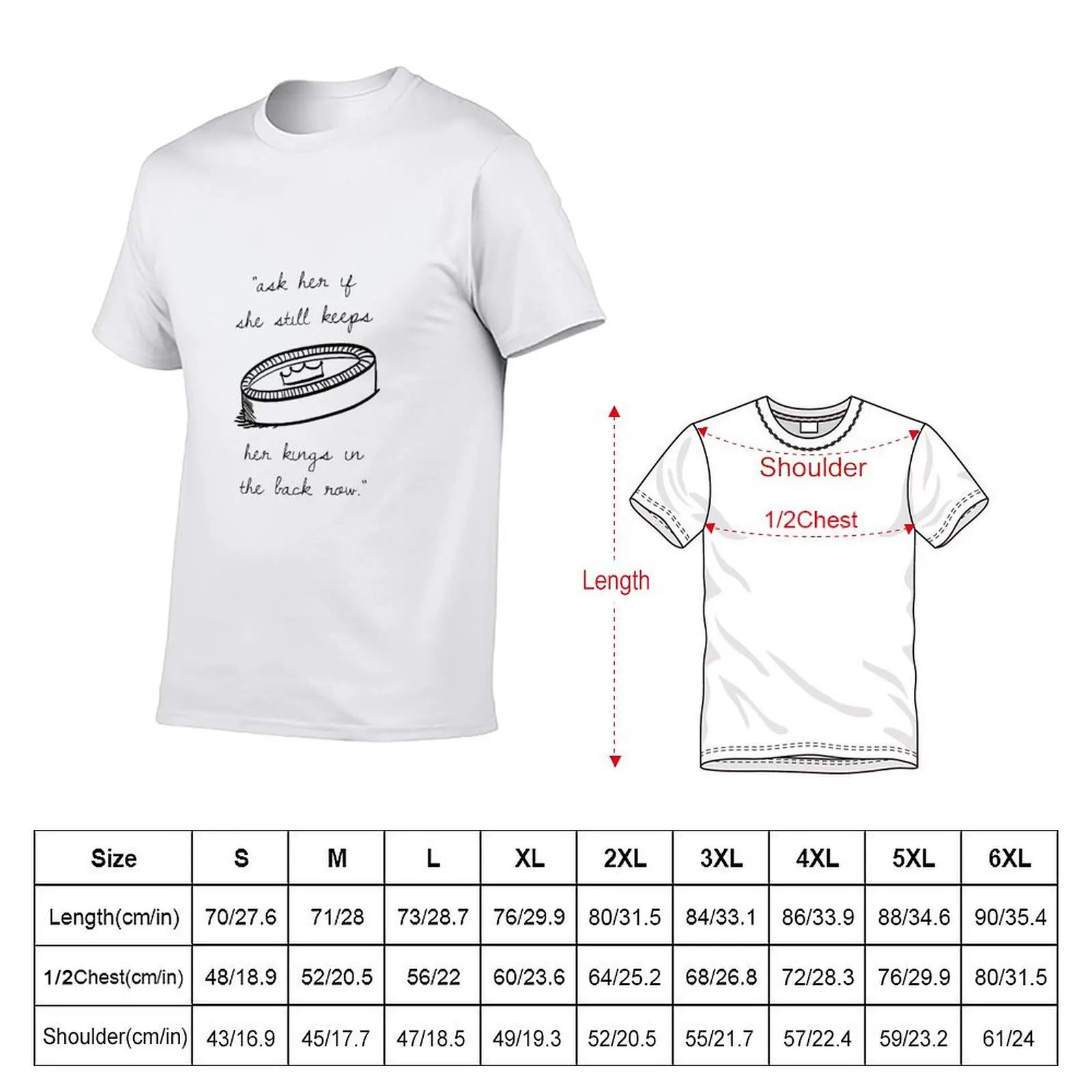 Catcher in the Rye - Kings in the Back Row T-Shirt cotton t shirt pack man t shirt summer t shirts for man graphic funny T-shirt