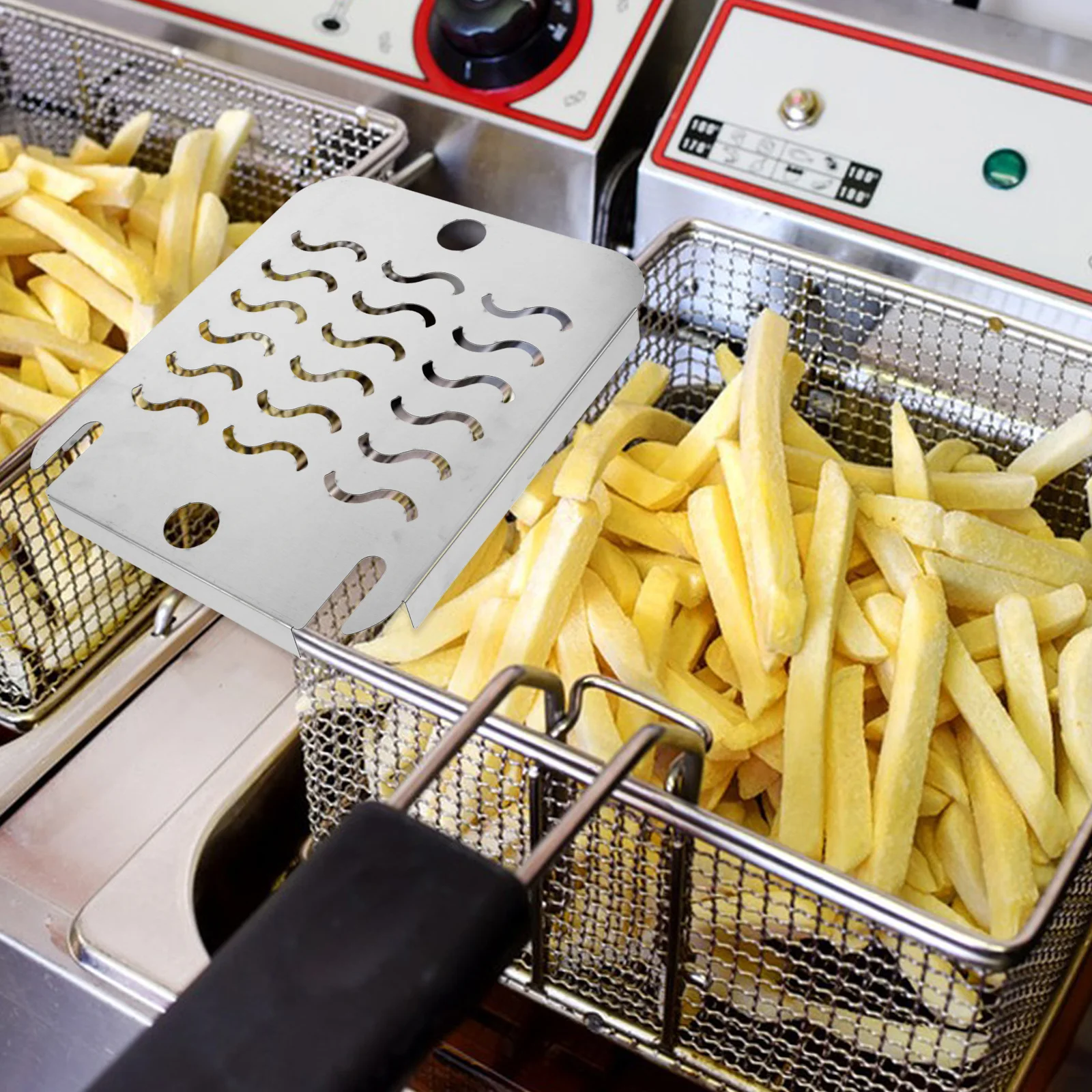 

Electric Deep Fryer Crumb Screen Stainless Steel Food Debris Screen Replacement Basket Accessory Electric Fryer Accessory