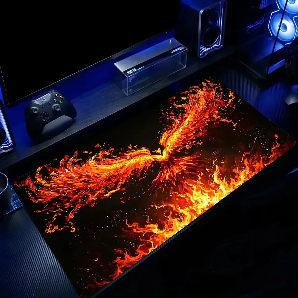 Breathtaking fire phoenix Mouse Pad Large Computer Office Game Table Mats Rubber Anti-slip XXL Mouse Mat HDP Long Desk Pads