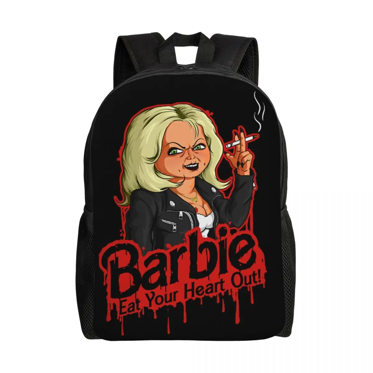 

Halloween Eat Your Heart Out Backpacks for Women Men Water Resistant School College Child's Play Horror Bag Print Bookbags