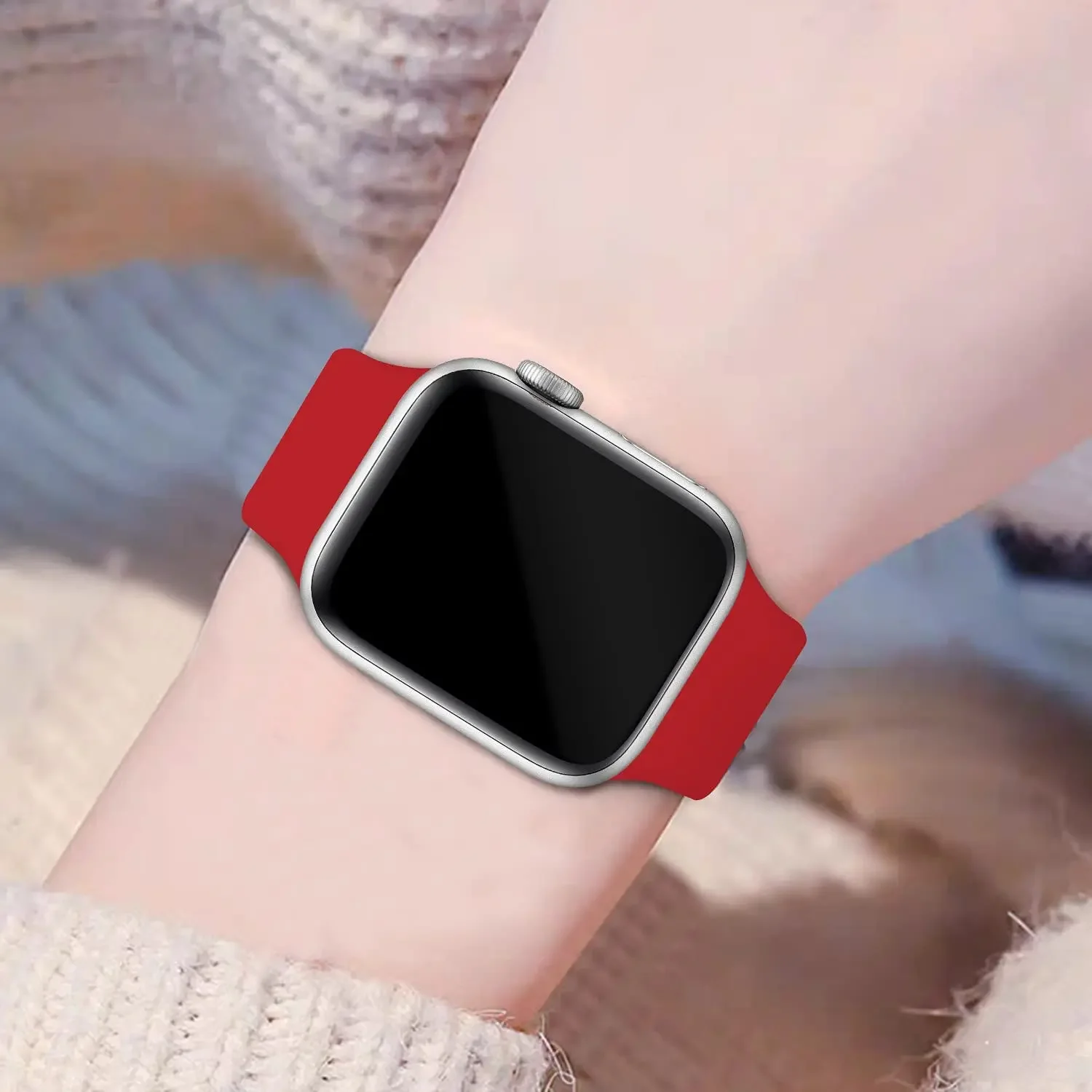 Silicone Strap For Apple Watch Ultra/2 10 42mm 46mm 9 8 7 6 5 4 SE bracelet band iWatch 49mm 45mm 41mm 44mm 42mm 40mm 38mm Belt