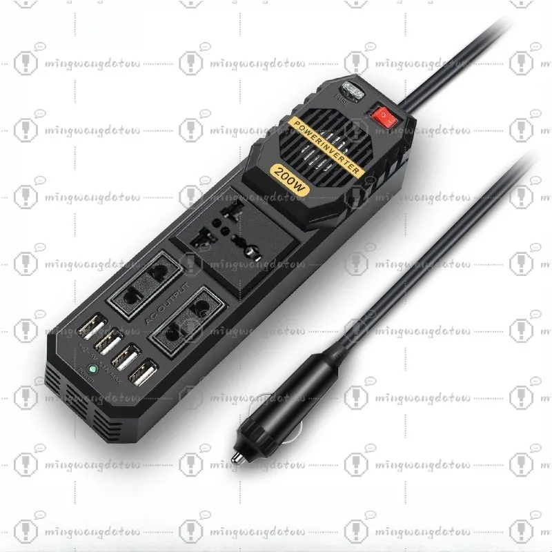 200W Car Inverter DC 12V to AC 220V Portable Power Converter Auto Charger Vehicle Truck RV Camping Emergency Power Supply