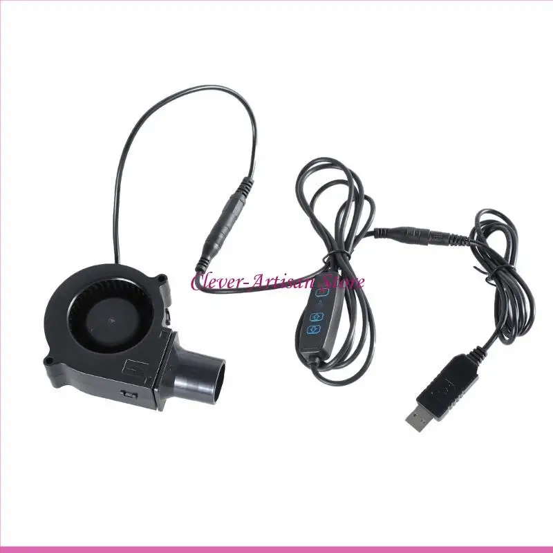 

E06B 5V 3000RPM USB Fan 7530 BBQ Fan Speed ​​Adjustment Blower Fan with 280cm Cable