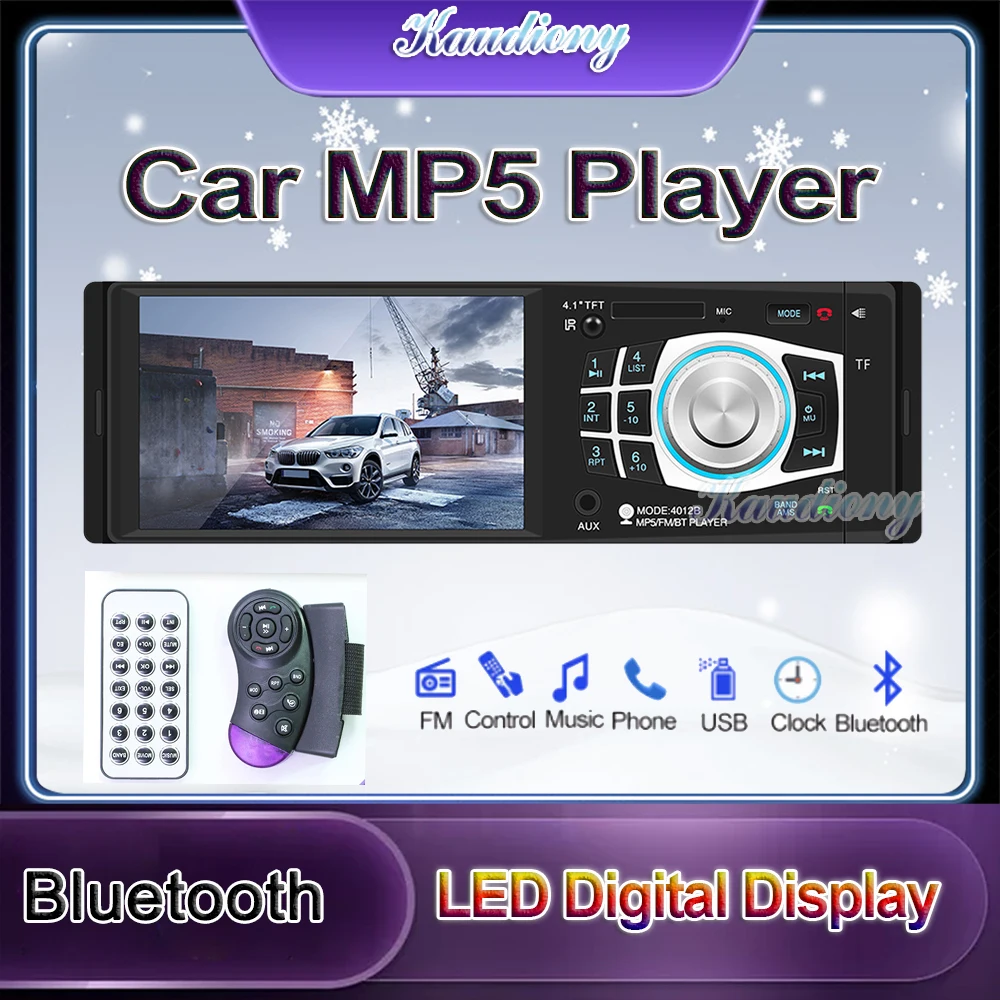 

Kaudiony 4 Inch Auto 1 Din MP5 Player Music HD Video Car Radio Audio USB Autoradio Multimedia Stereo Bluetooth FM No 2 DIN 2DIN