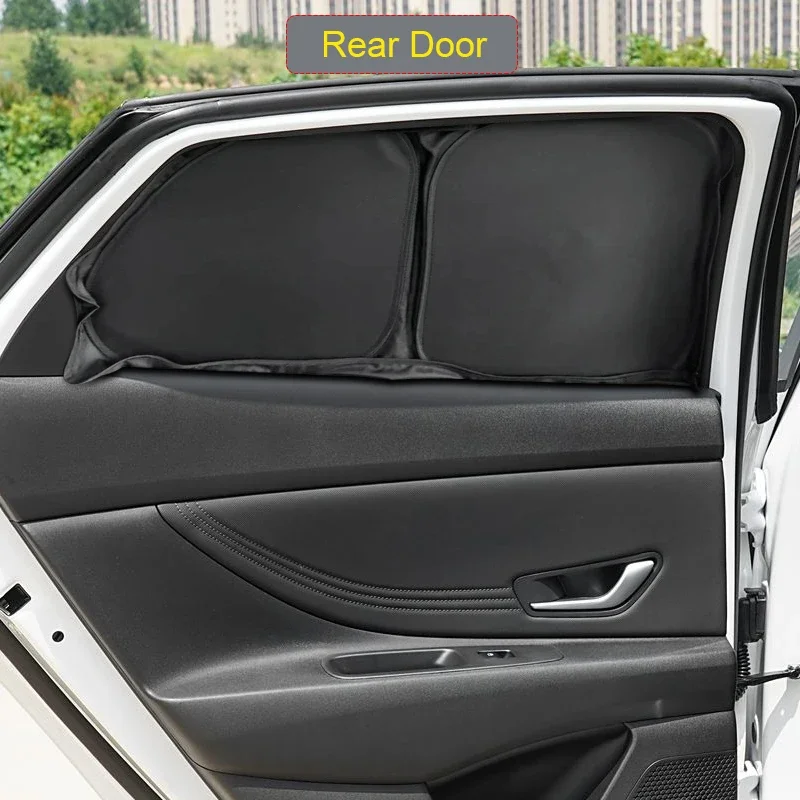 

Car Polyester Window Privacy Sunshade Cover For Hyundai ELANTRA CN7 2021-2026 Anti-UV Heat Insulation Protect Cover Accessory