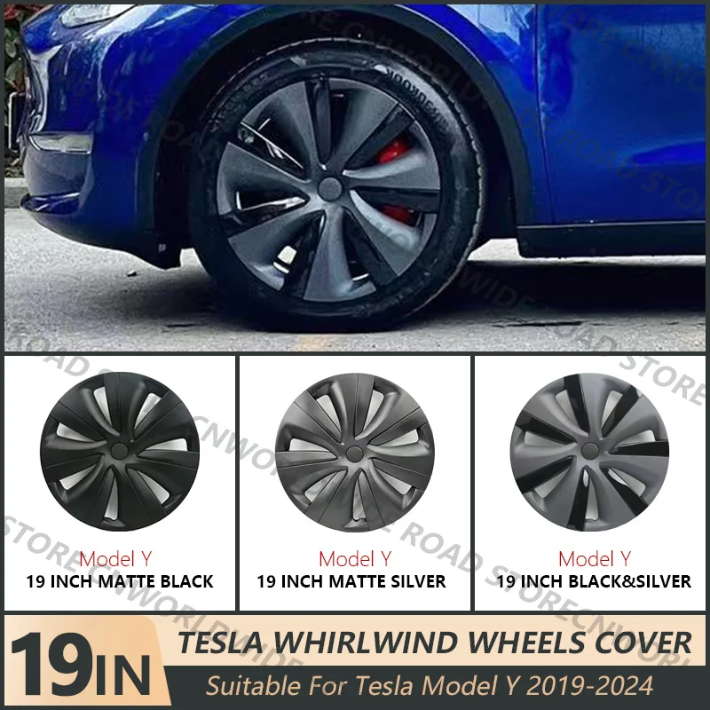 For 2019-2024 Tesla Model Y 19 Inch Wheel Cover Automobile Replacemen Hub Cap S style Wheel Cover Cap Model Y Accessories