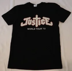 ジャスティスバンド2012ワールドツールTシャツ、小、公式、珍しい、黒s