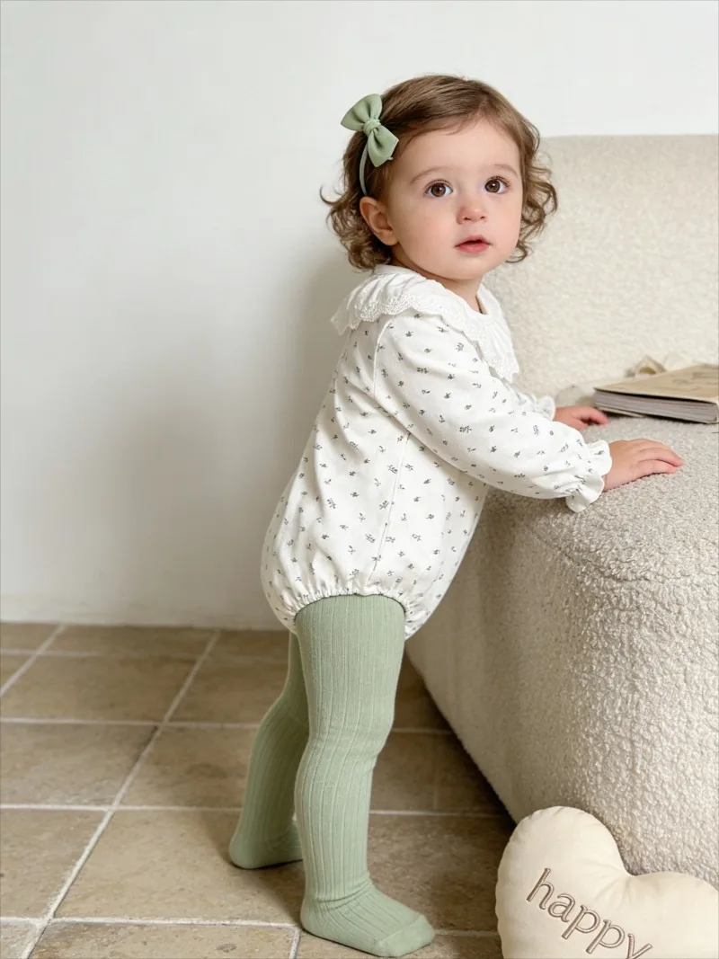 

Хлопковый комбинезон для малышей с кружевным воротником, бесшовный, для полных детей, в форме треугольника, для девочек и мальчиков