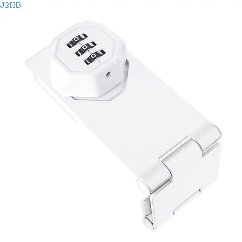 J2HB Combination Lock Hasp 5inch Metal Security Latches Not Drilling Required Metal Security Hasp for Cabinets & Small Door
