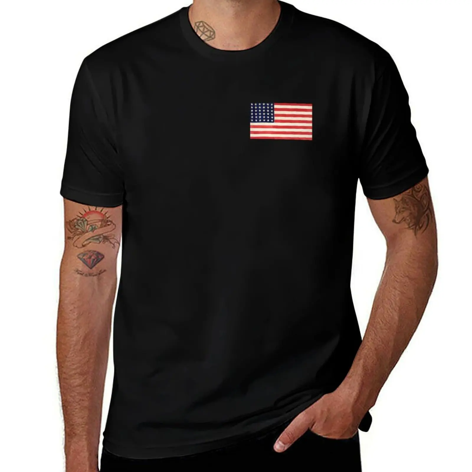 

USA Flag - America T-Shirt t shirts for man cotton soft t shirts designer funny t shirts cotton T-shirt