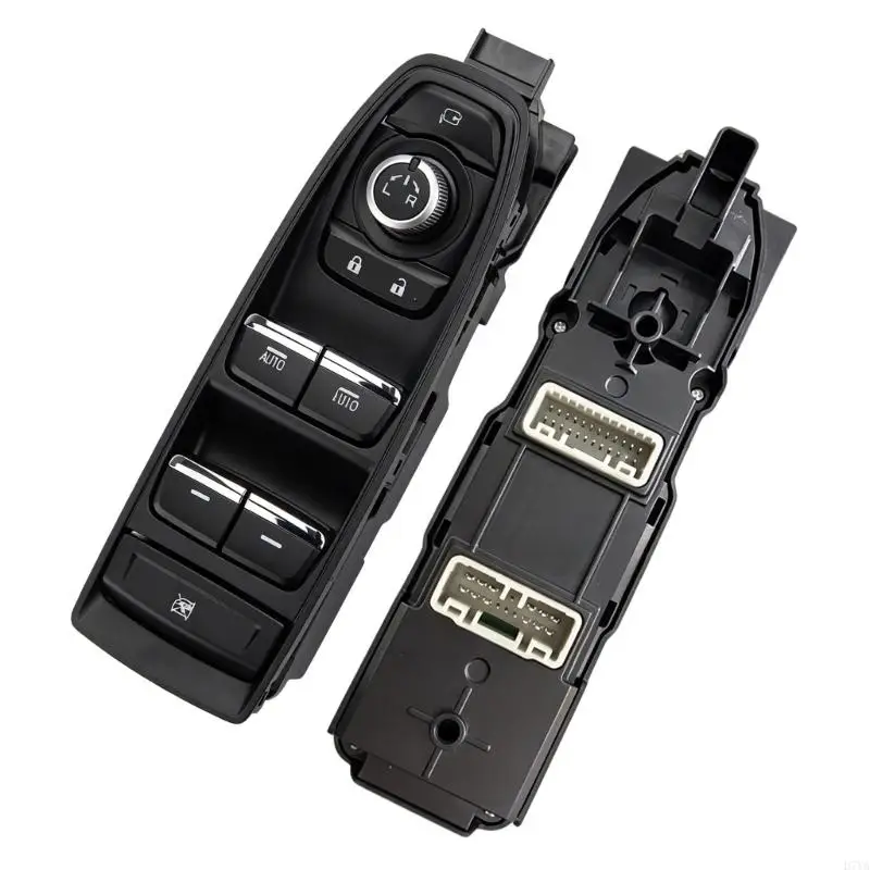 12 V Vehicle Window Lift Switches with Four Operation Keys, Two AUTO Labels, Black ABS Housing, Mirror Adjustment D7YA