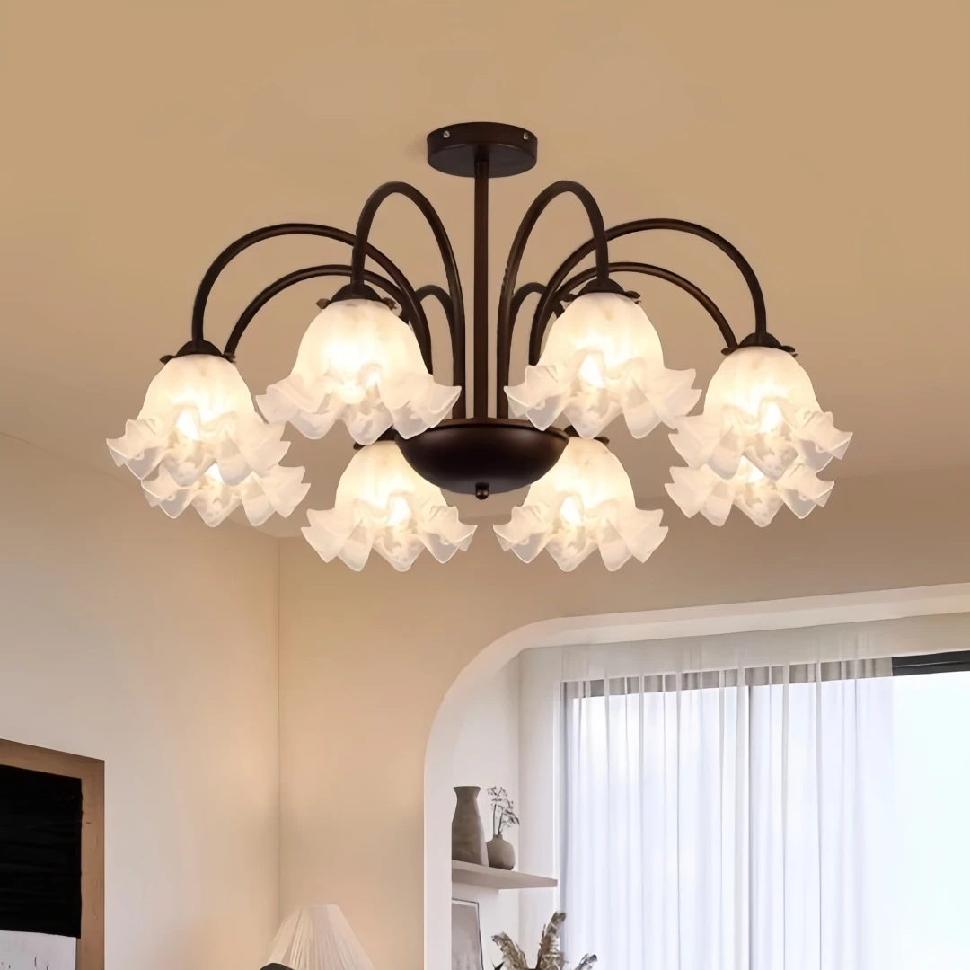 French retro pendant light,warm and comfortable atmosphere,suitable for bedroom,living room,dining room and home decoration