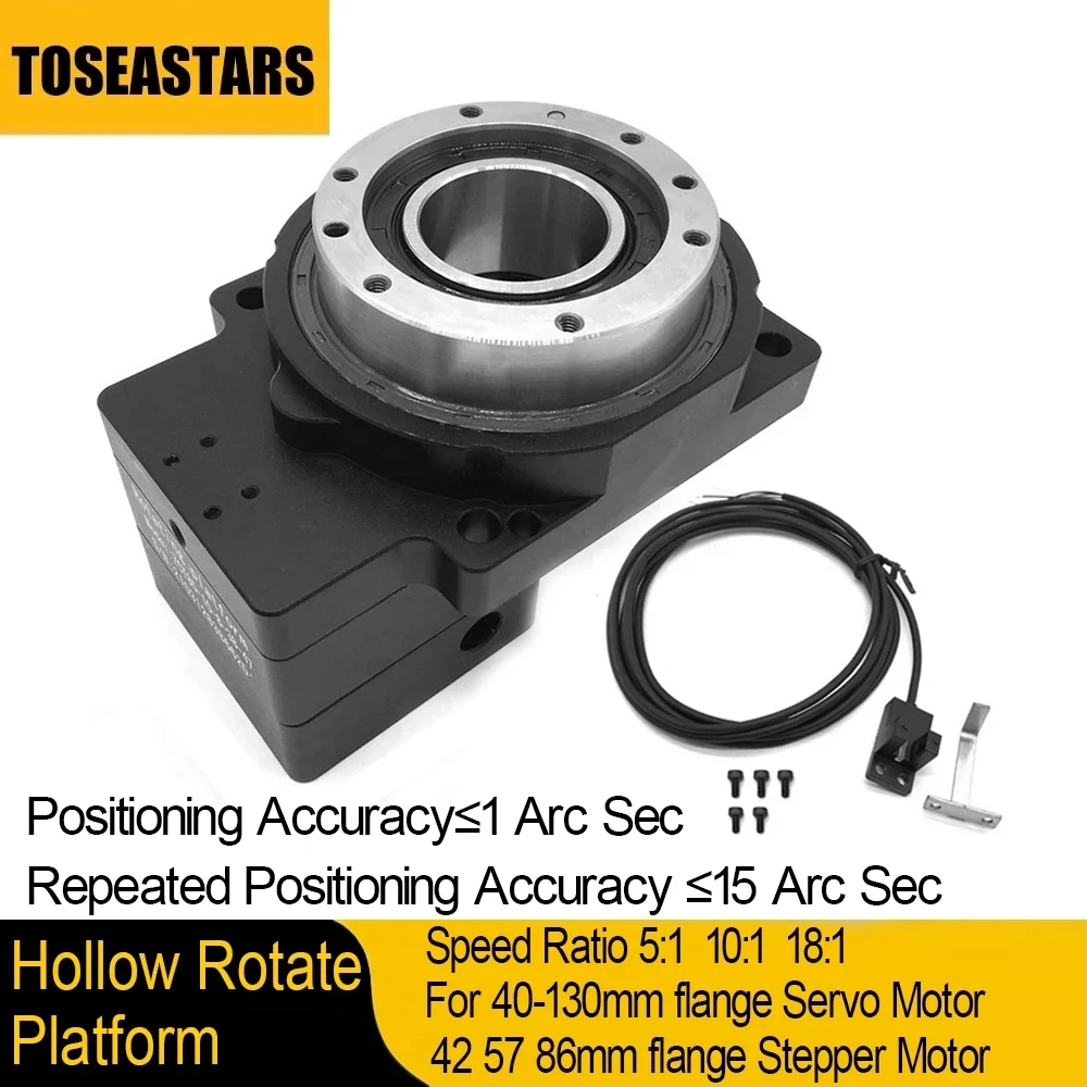 plataforma rotativa oca para stepper servo motor redutor de alta precisao mesa giratoria de indexacao eletrica substitua dd motor cam divider 01