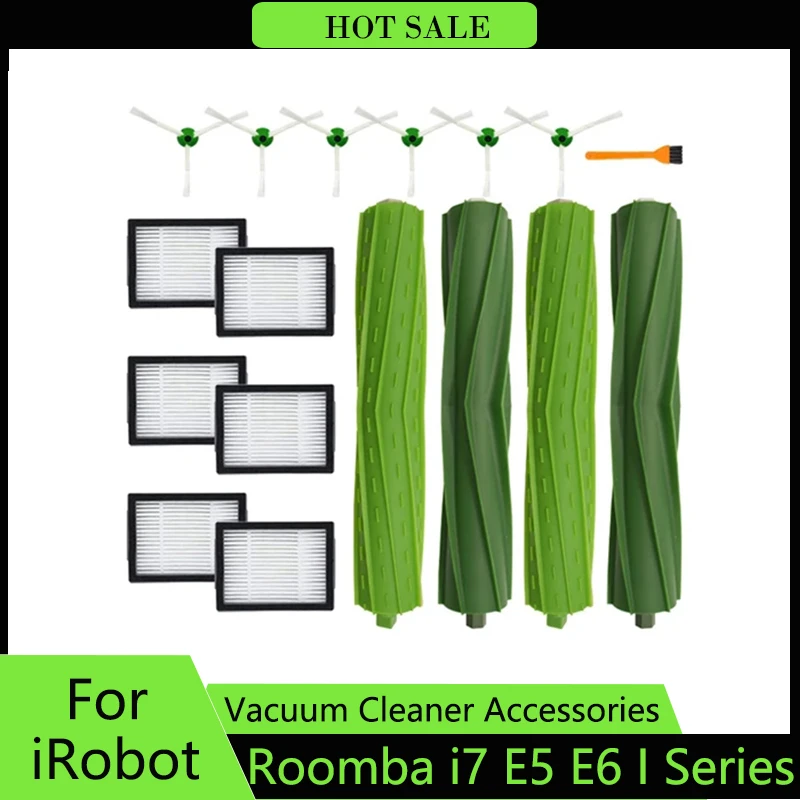 

Hepa Filter Side Brush Brush Roll for iRobot Roomba i7 E5 E6 I Series Robot Vacuum Cleaner Replacement Spare Parts Accessories