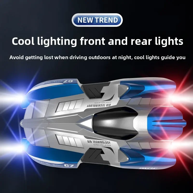 Wall Climbing RC Car Anti-Gravity Stunt Car Dual Mode Floor Wall Ceiling Glass Drive  Light Remote Control Racing Car Gift Toy