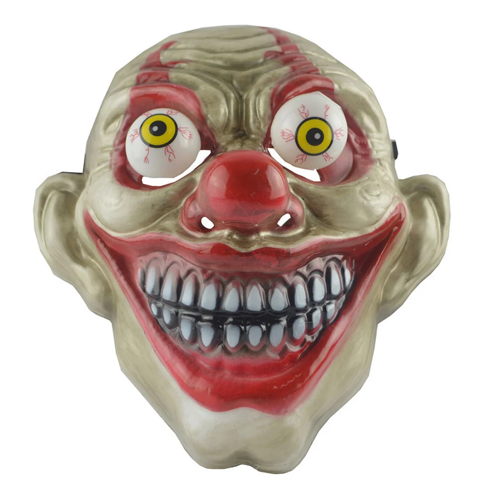 Máscara asustada de Halloween, máscara de payaso de broma, mueca, globo ocular, máscara de Cosplay, suministros para fiestas
