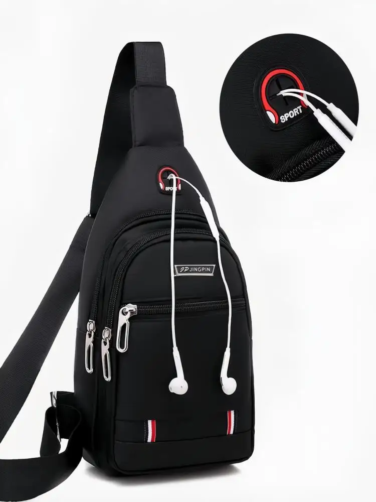 

2025 New Waterproof Wear-resistant Breast Bag Men's Oxford Cloth Small Backpack Trendy Canvas Nylon Chest Shoulder Messenger Bag