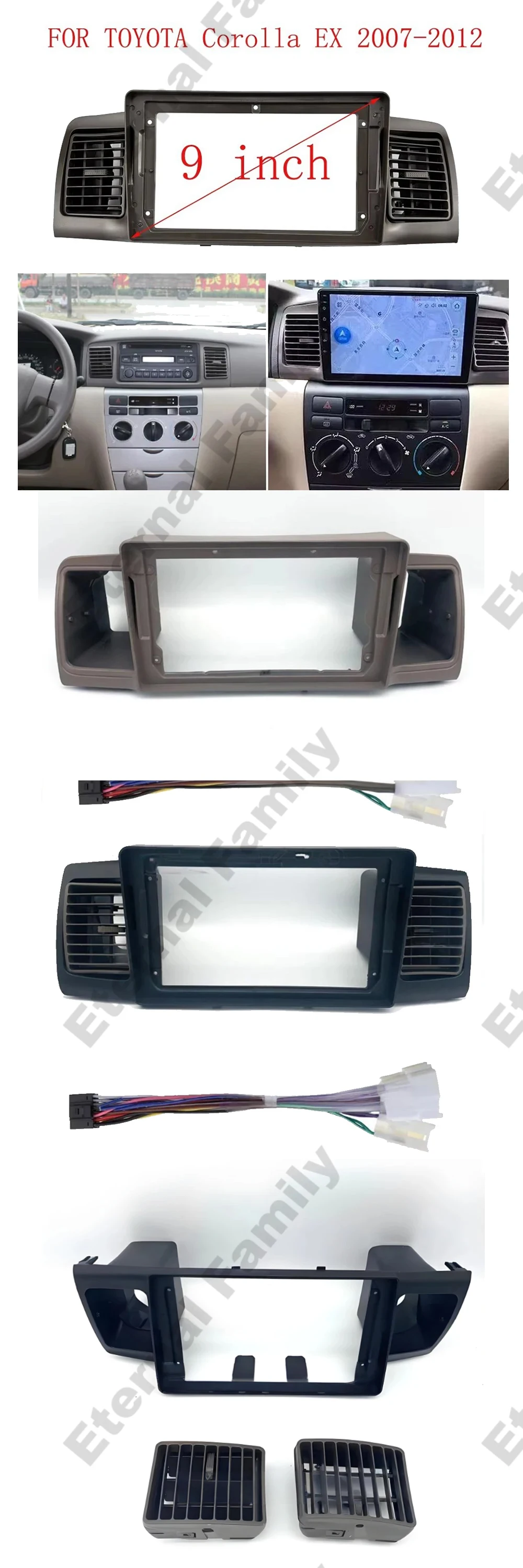 For Toyota Corolla E130 E120 2000-2006  Android 16 Car Radio Multimedia Video Player Navigation GPS stereo Carplay 4G Head Unit