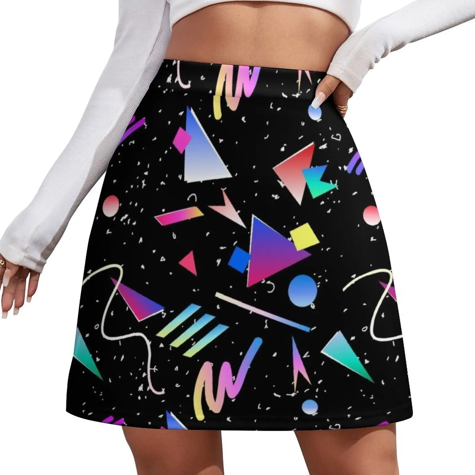 HELLO MEMPHIS (black) Mini Skirt korean fashion elegant skirts for women Mini Skirt