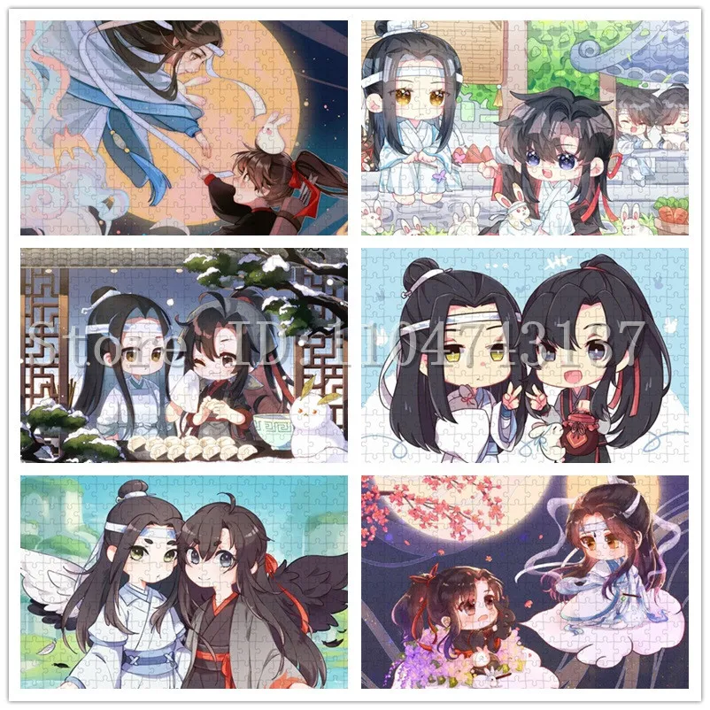 

Wei Wuxian Lan Wangji Novel Art Puzzles Chiese Anime Mo Dao Zu Shi Jigsaw Puzzles for Adults Decompressing Game Toys